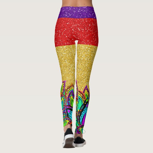 Un peu de bling Pop Fashion Leggings (Dos)