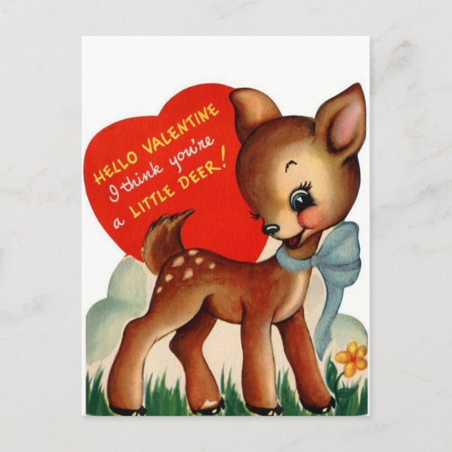 Un peu de cerf | Valentine Vintage | Carte postale (Devant)