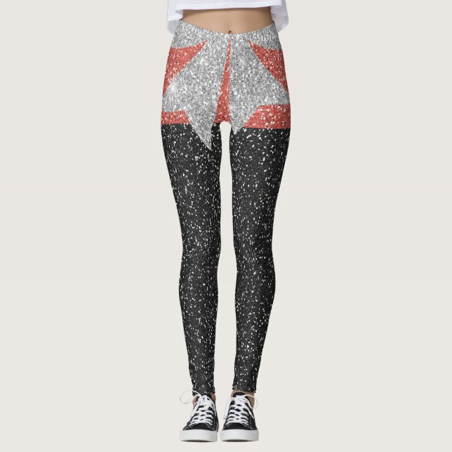 Un Peu Plus Bling Pop Fashion Leggings (Devant)
