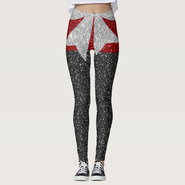 Un Peu Plus Bling Pop Fashion Leggings (Devant)