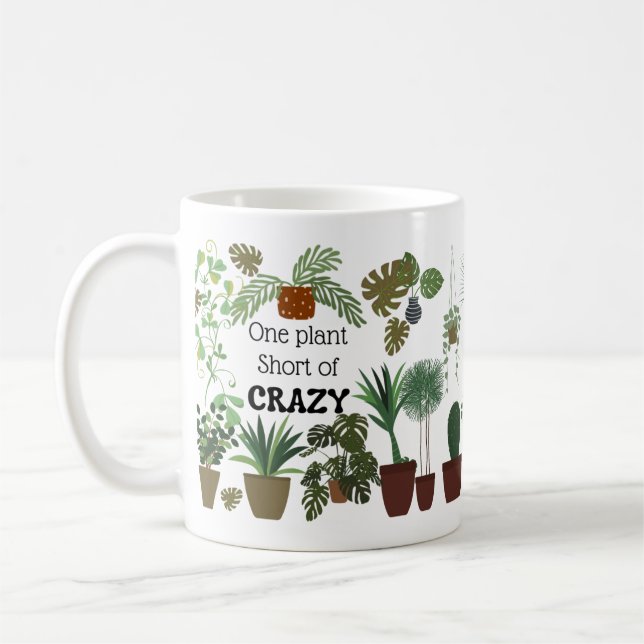 Un plante court fou Amoureux plante amusant mug (Gauche)
