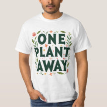 UN PLANTE LOIN T-shirt minimaliste Plante Lover
