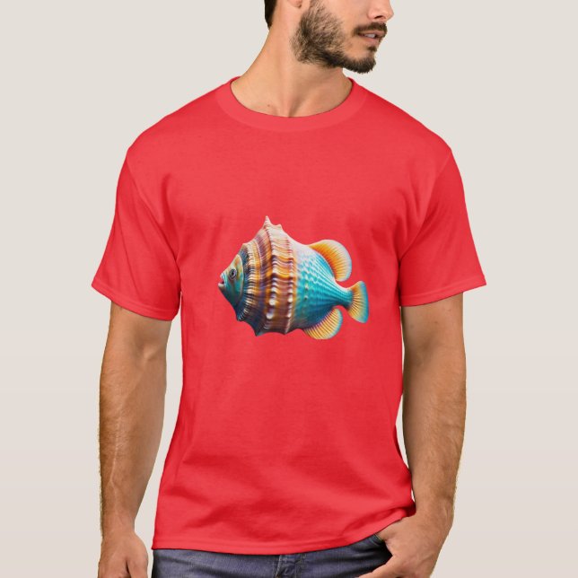 Un poisson miracle" T-shirt noir basique (Devant)