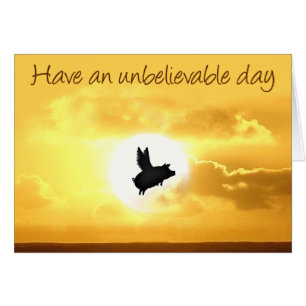 un porc qui vole de jour incroyable