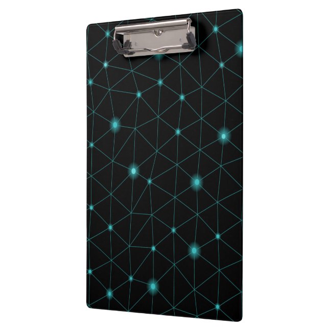 Un porte-bloc noir présentant un design élégant  (Gauche)