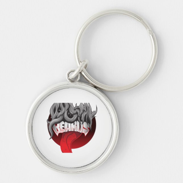 Un porte-clés rond avec un design (Devant)