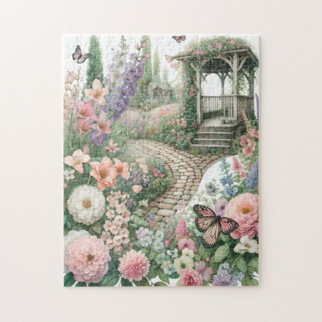 Un puzzle de jardin fantaisiste (Vertical)