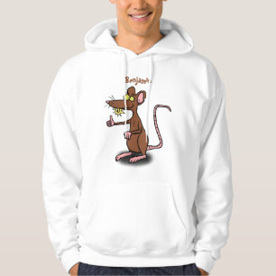 Un rat brun mignon pouce vers le haut dessin animé
