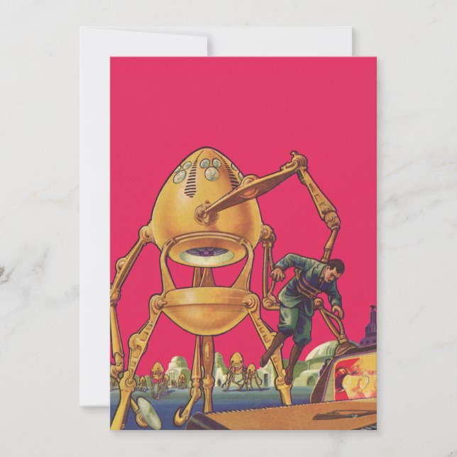 Un robot Alien de science-fiction vintage capture  (Devant)