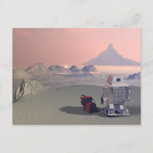 Un robot et sa carte postale Chien 2