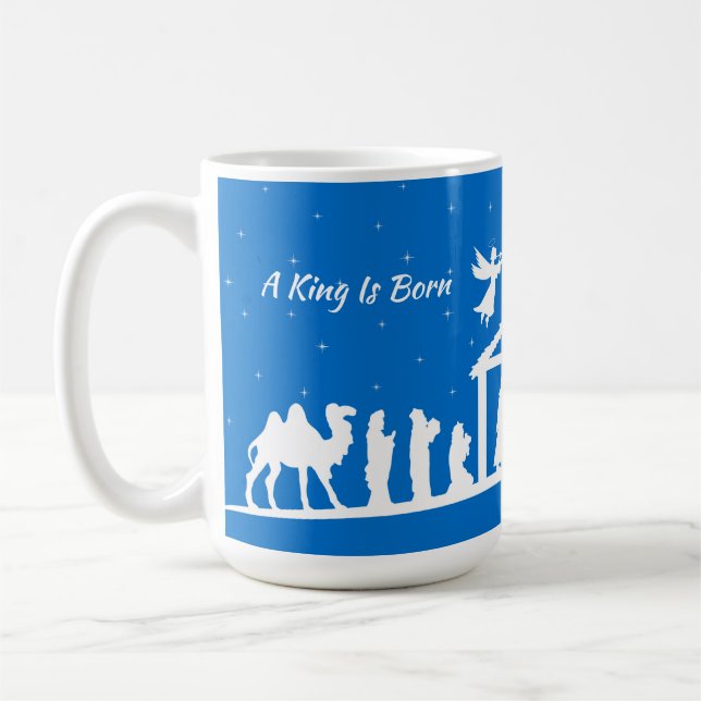 Un roi est né - Mug Scène de Nativité  (Gauche)