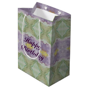 Un sac cadeau d'aquarelle violet foncé moyen