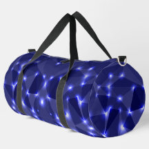 Un sac de sport avec un motif géométrique bleu