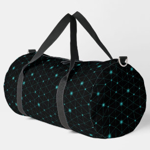 Un sac de sport noir élégant avec un motif d'étoil