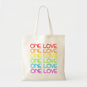 Un sac fourre-tout à fierté d'arc-en-ciel d'amou