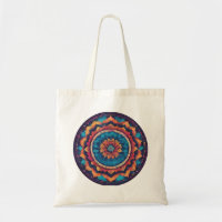Un sac fourre-tout avec un motif mandala audacieux