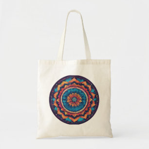 Un sac fourre-tout avec un motif mandala audacieux