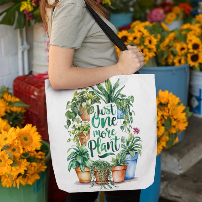 Un Sac fourre-tout Plante de plus (This funny, "Just one more plant" tote bag would make the perfect gift for the plant lover! )