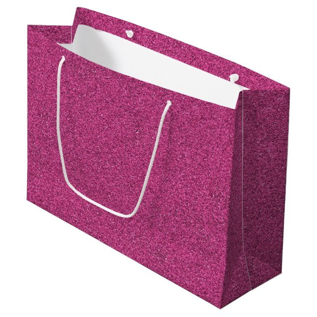 Un sac shopping rose pailleté (Devant Angle)