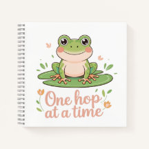 Un saut à la fois | Cahier Grenouille sur nénuphar