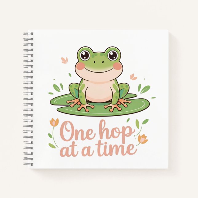 Un saut à la fois | Cahier Grenouille sur nénuphar (Devant)