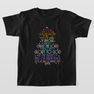 Un Sauveur est né Luke 2-11 T-shirts d'arbre de No