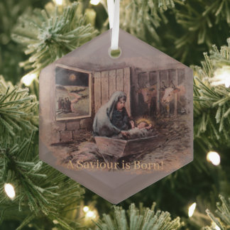 Un Sauveur est né Ornement de Noël