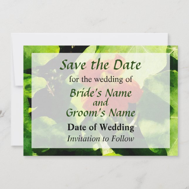 Un Save the Date au Nénuphar Orange (Devant)
