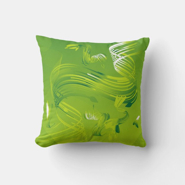 Un sentiment de coussin vert - Calme, Confort créa (Recto)