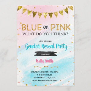 Un sexe bleu ou rose révèle une invitation