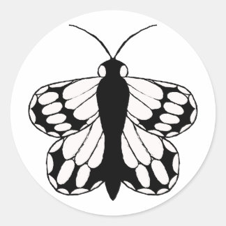Un simple autocollant de papillon noir-n-blanc.