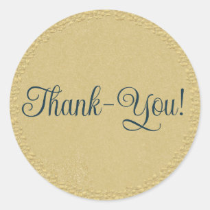 Un Simple Merci ! Sticker rond Gold Classic