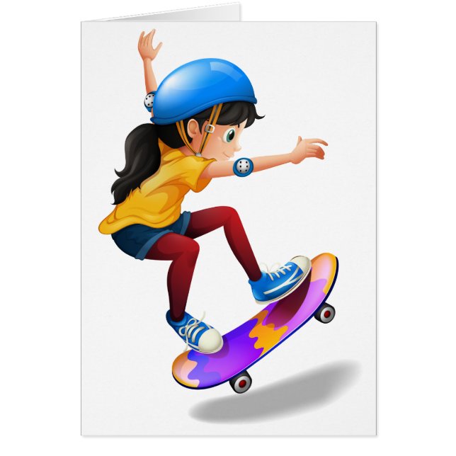 Un skateboarding de jeune fille (Devant)