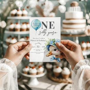 Un sot Goose Boy 1er Invitation anniversaire