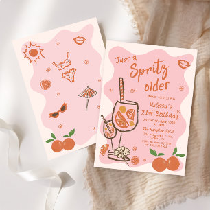 Un Spritz plus âgé Anniversaire Fête Invitation