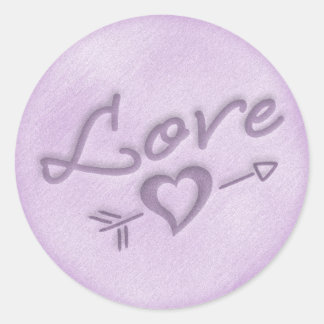 Un Sticker Coeur De Mariage De Plage (Violet)