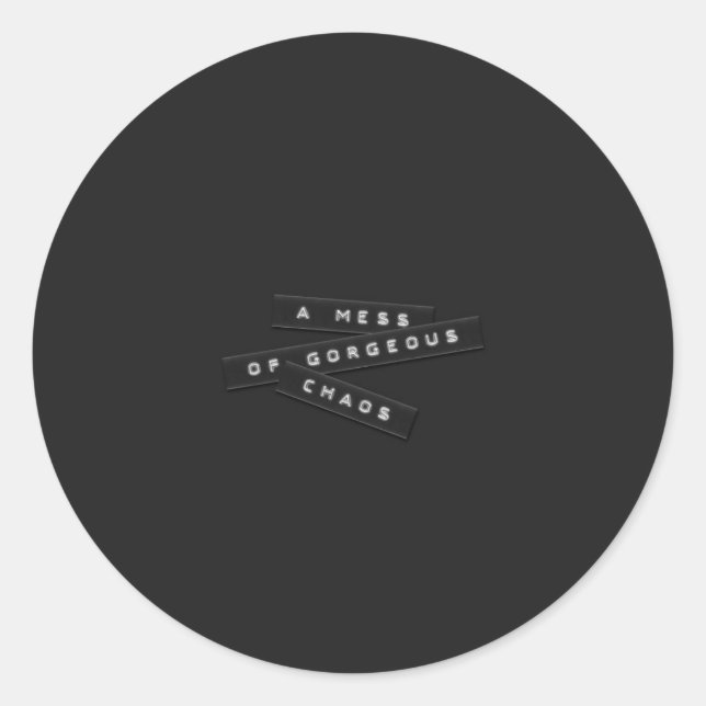 Un Sticker Étiquette Embossé De Chaos Magnifique (Devant)