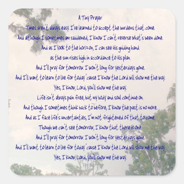 Un Stickers De Prière Minuscule (Devant)