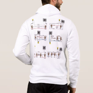 Un sweat à capuche avec des schémas de commutateur