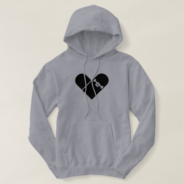 Un Sweat - shirt à capuche Love Skater (Design devant)