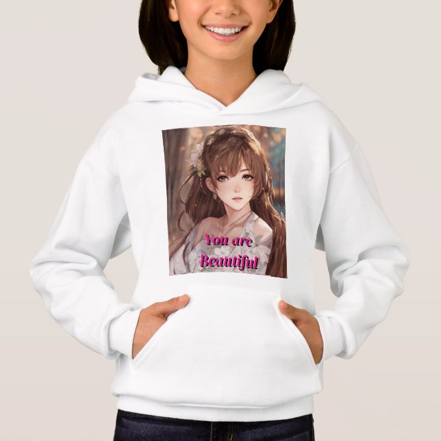 Un sweatshirt avec une image de fille mignonne. (Devant)
