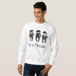 Un Sweatshirt juif<br><div class="desc">Chassidic juif sweatshirt montre que c'est une grande mitzvah d'être heureux ! Montre danser le chassidim et me rappelle les fourgons de Breslov à Jérusalem où ils arrêtaient aléatoirement le van, sortaient et jouaient de la musique, et le chassidim dansait autour du van.</div>