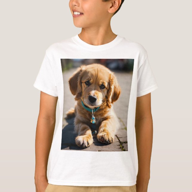 Un t-shirt à imprimer pour chien mignon (Devant)