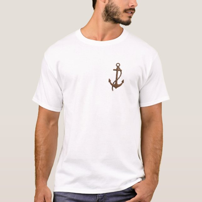 Un t-shirt à thème marin avec l'image d'une ancre (Devant)