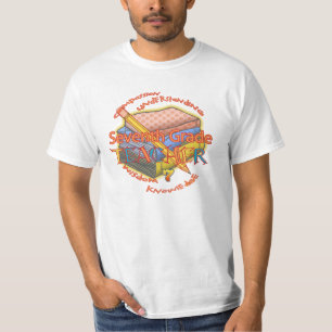 Un t-shirt avec la devise d'un professeur de septi