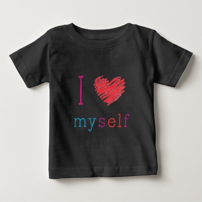 Un t-shirt bébé dit "Je me coeur moi-même" (Devant)
