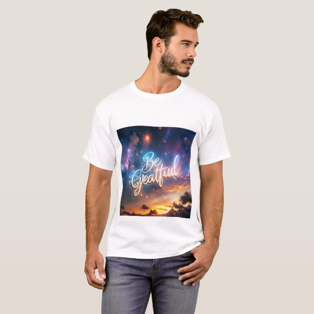 Un T-shirt créatif pour se sentir reconnaissant (Devant entier)