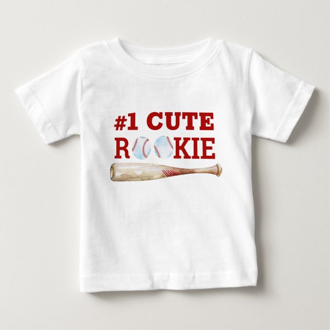 Un T-Shirt de bébé de baseball pour une jeune recr (Devant)