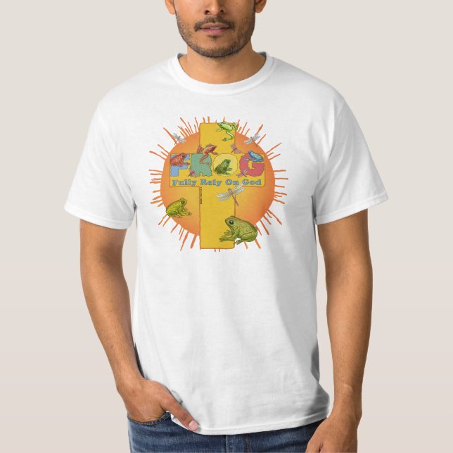 Un T-shirt de la Croix chrétienne FROG (Devant)