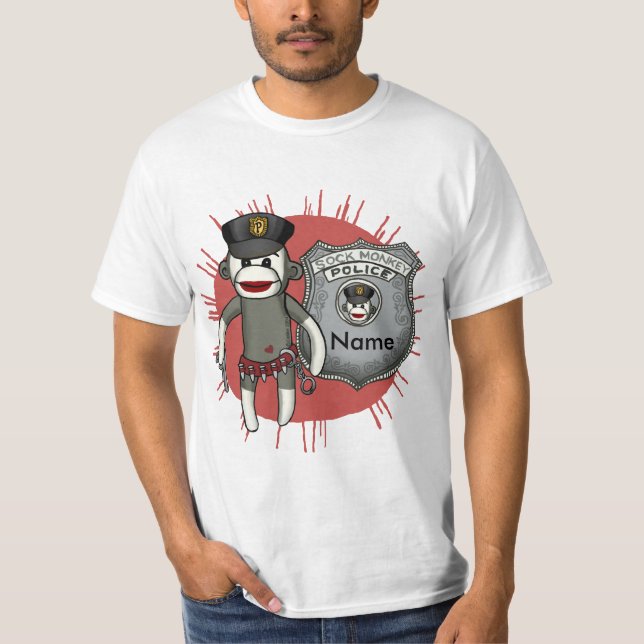 Un t-shirt de la police des singes de choq (Devant)